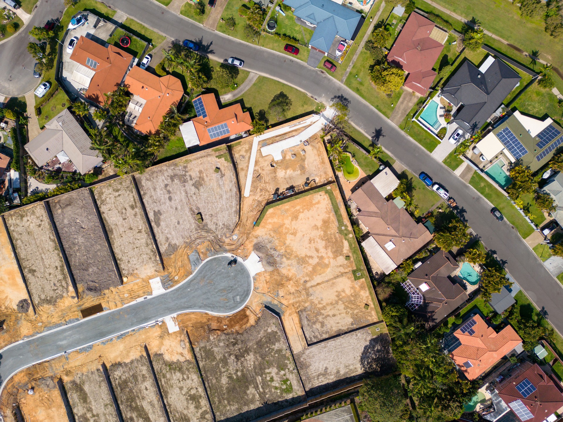 New Housing Development in Australian Suburb